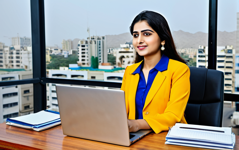인지 편향을 극복하기 위한 개인적 팁 - **
A successful Pakistani businesswoman in a modern, bright office in Karachi. She is wearing a sty...