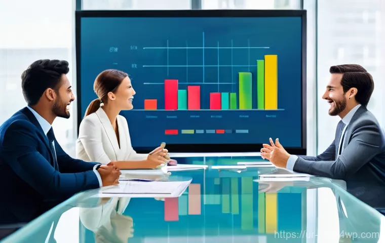 인지 편향 인식 훈련의 기업 도입 사례 - **Prompt:** A dynamic, high-stakes business meeting in a modern, brightly lit boardroom. A diverse t...