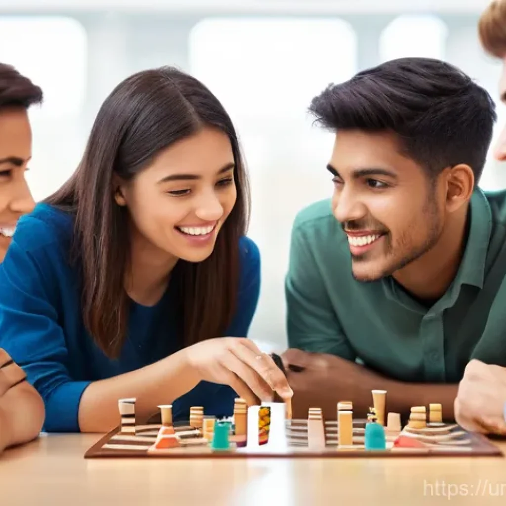 인지 편향 인식 훈련을 위한 게임 기반 학습 - **Prompt 1: Collaborative Learning Game**
"A diverse group of three young adults, aged 20-25, ac...