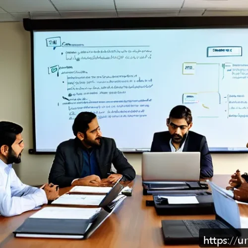 Home 33 인지 편향과 집단적 편향의 관계 - A detailed and thoughtful office meeting scene showing a diverse group of South Asian professionals ...