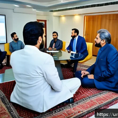 Home 30 인지 편향 인식 훈련의 성공적인 전략 - A detailed scene showing a diverse group of Urdu-speaking professionals engaged in a thoughtful busi...